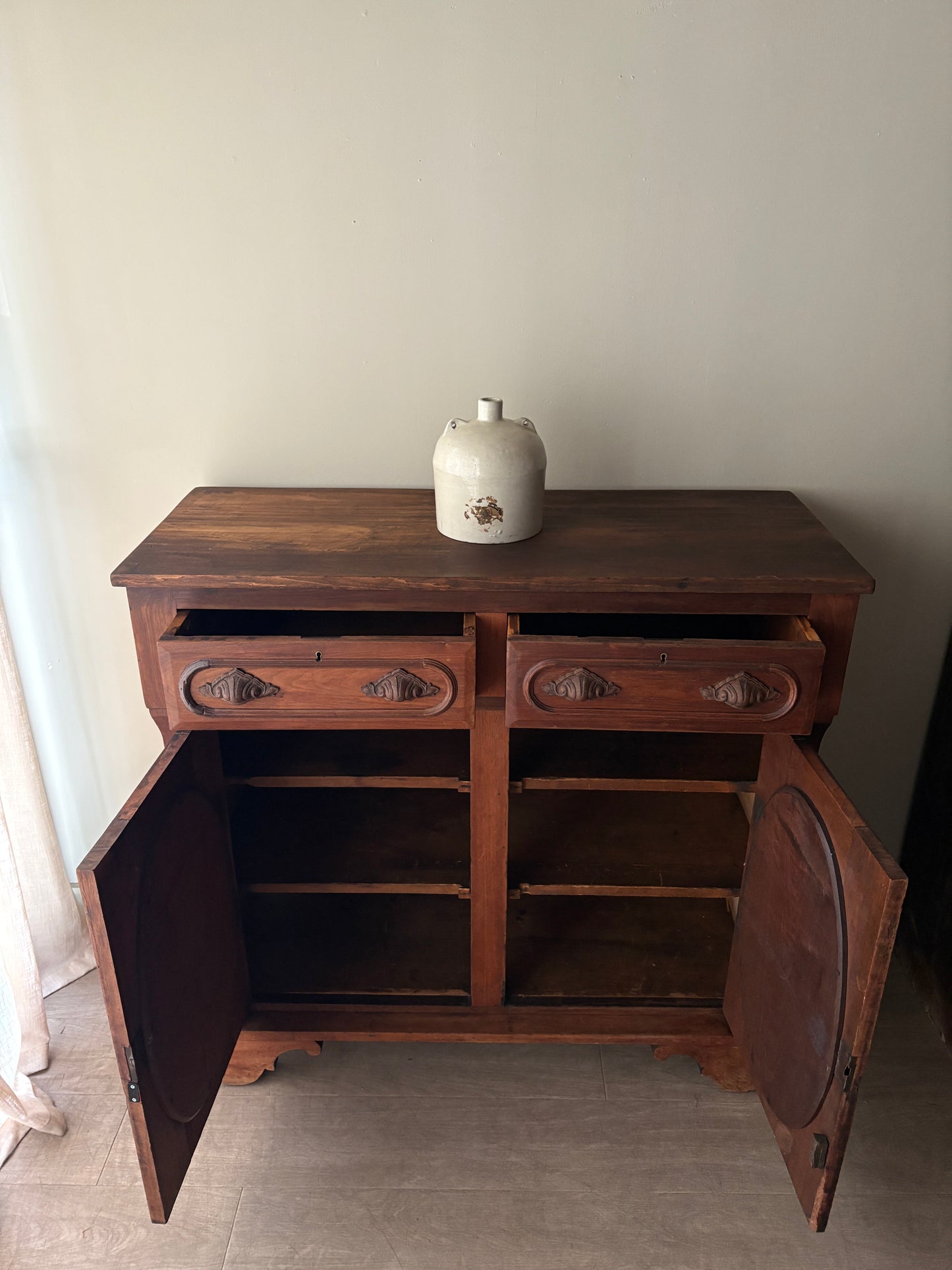 Victorian walnut server