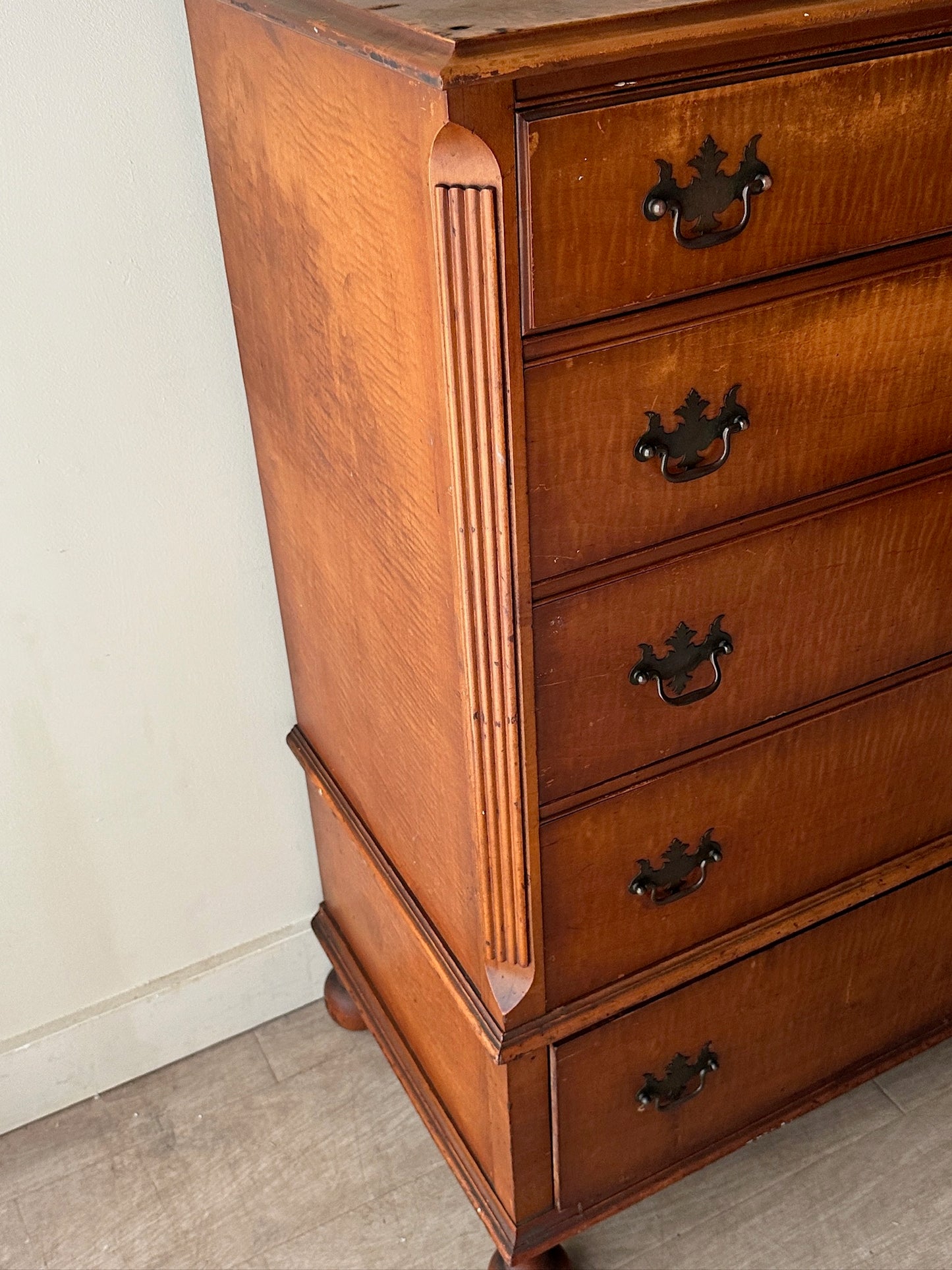 Tiger maple dresser