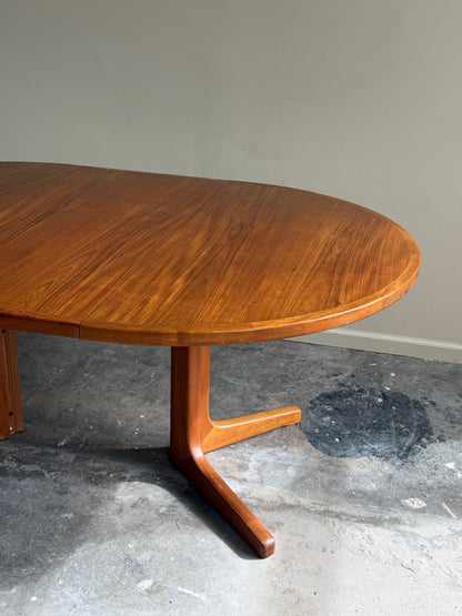 Danish teak dining table with extension
