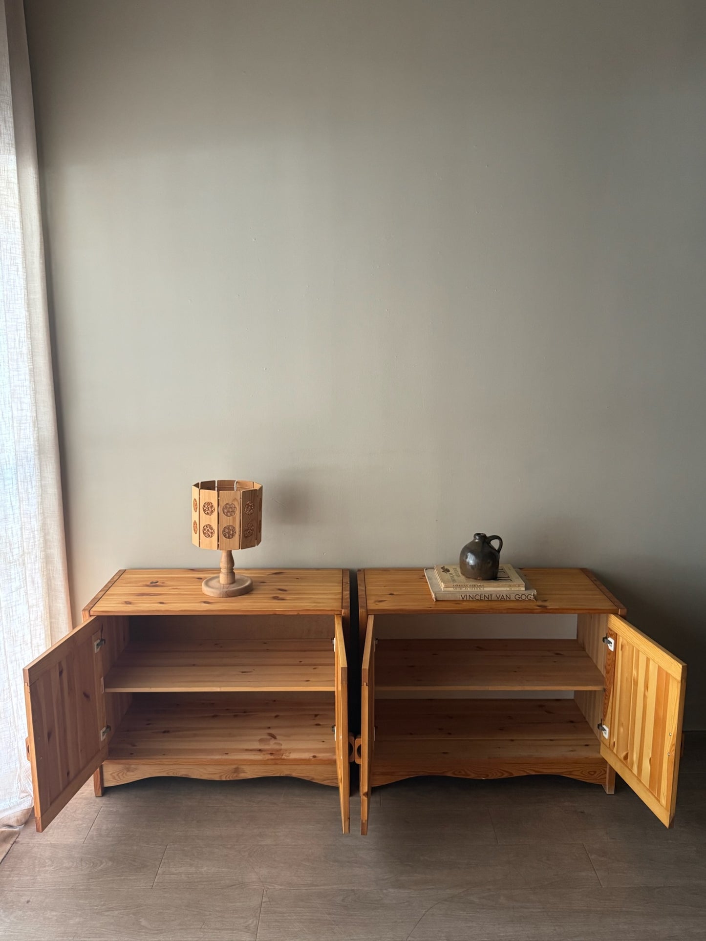 Domino Mobler Danish pine cabinets. Sold individually.