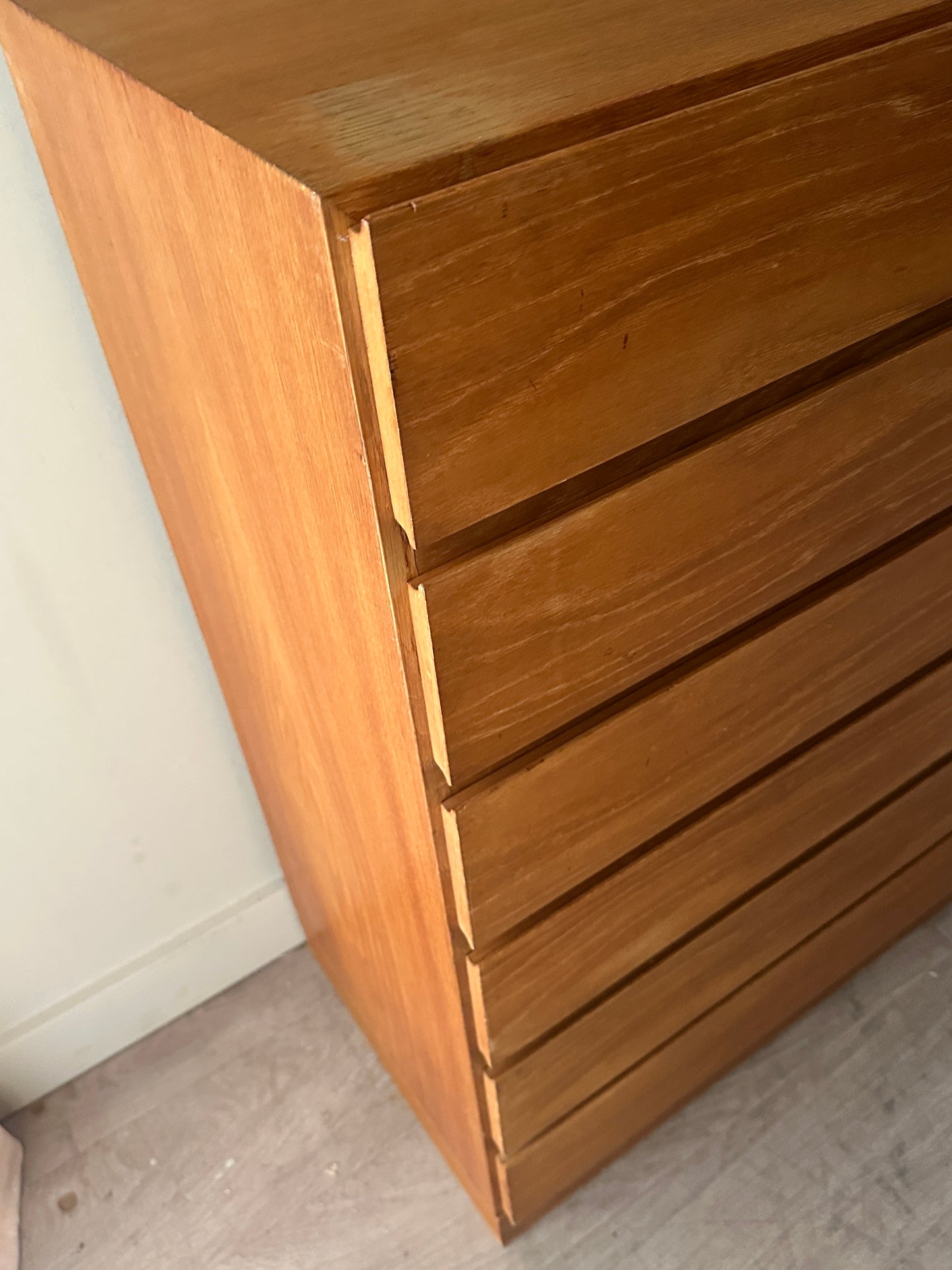 Danish light teak side by side