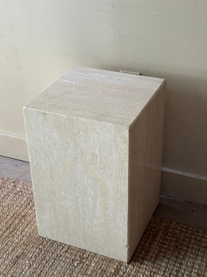 Travertine pedestal