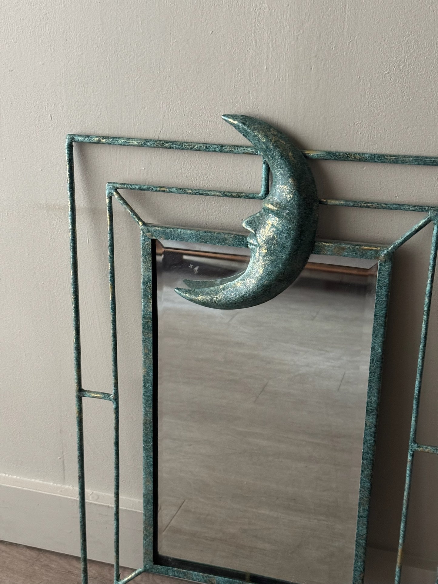Crescent moon mirror