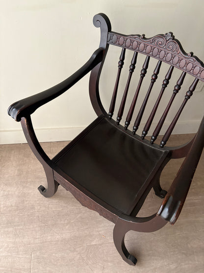 Victorian carved mahogany chair