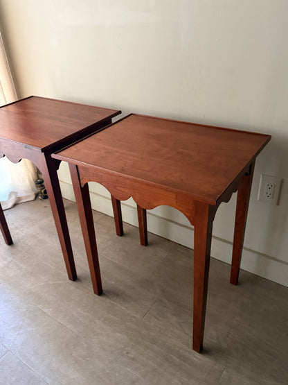 Cherry side tables. Sold individually.