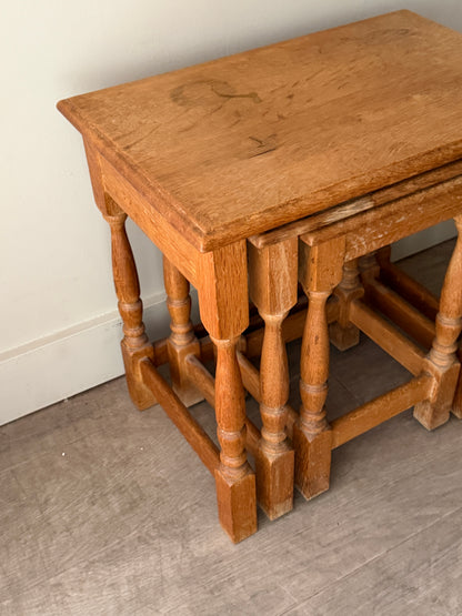 Danish oak nesting tables