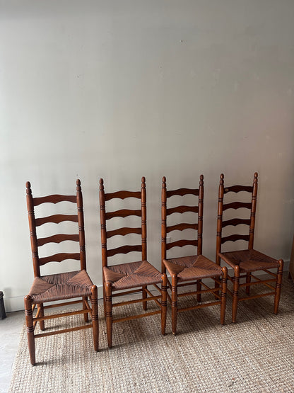 Set of 2 ladder back chairs