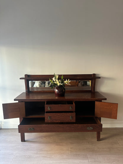 Arts and crafts oak sideboard