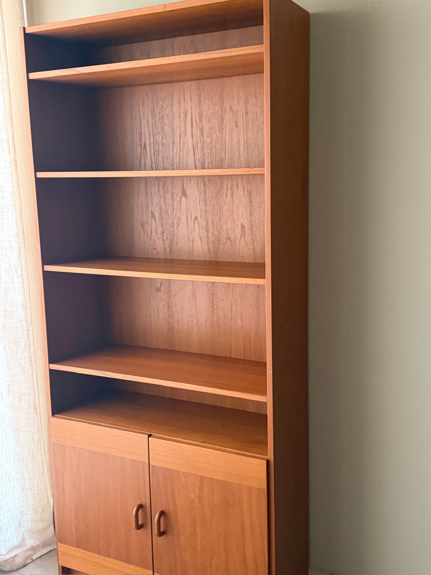 Danish teak bookcase cabinet