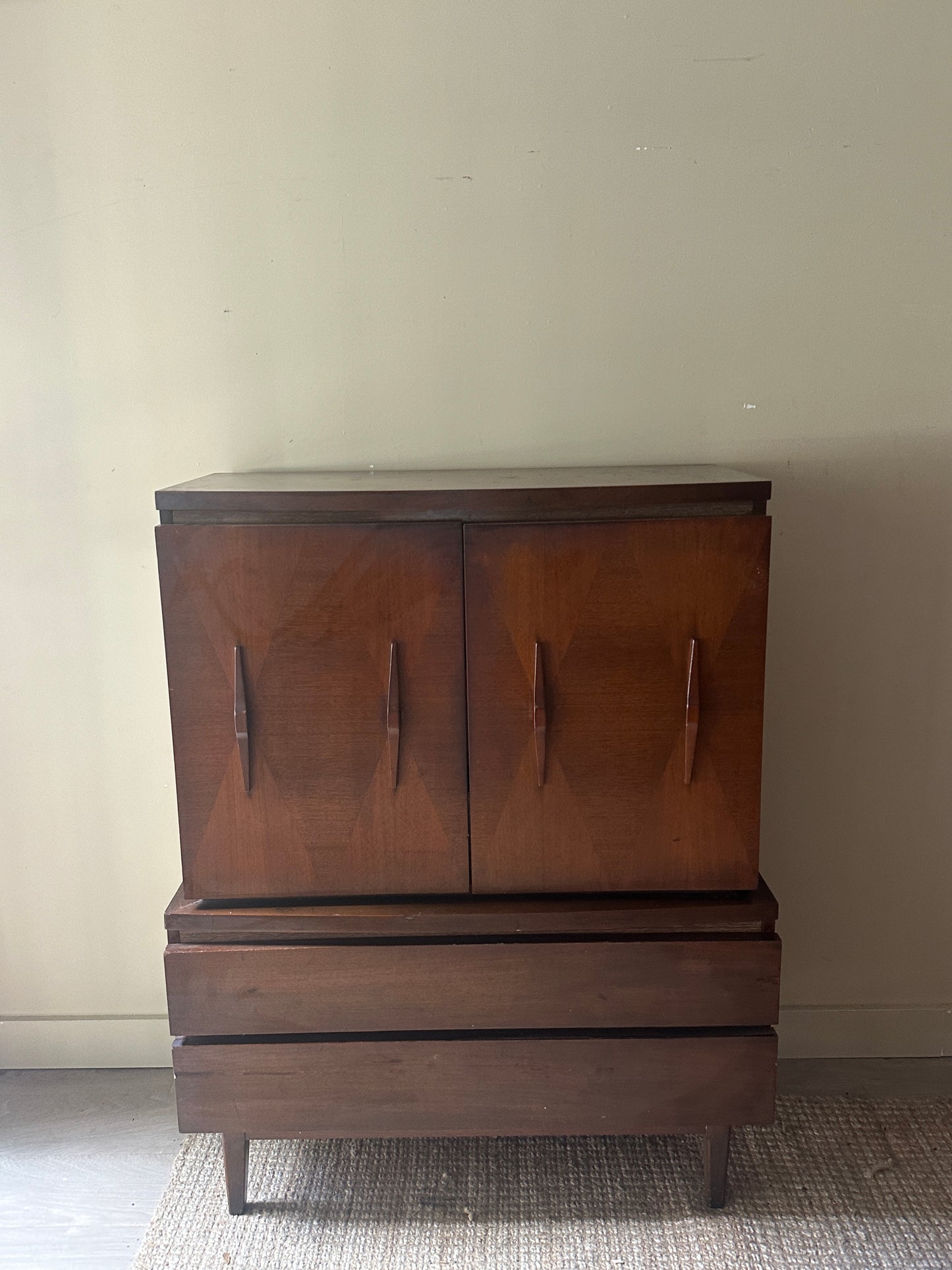 Walnut tall boy