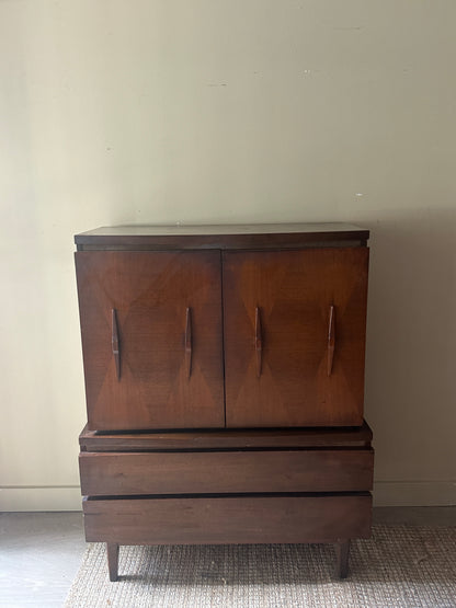 Walnut tall boy