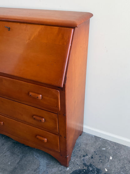 Maple secretary dresser