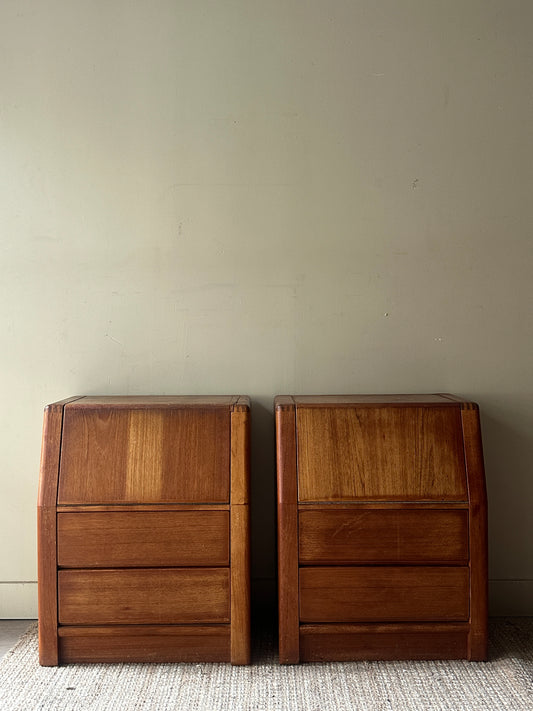 Oak side tables.