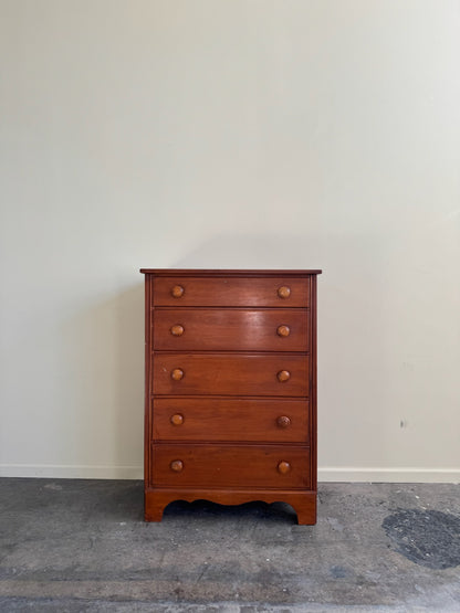 Maple tallboy dresser