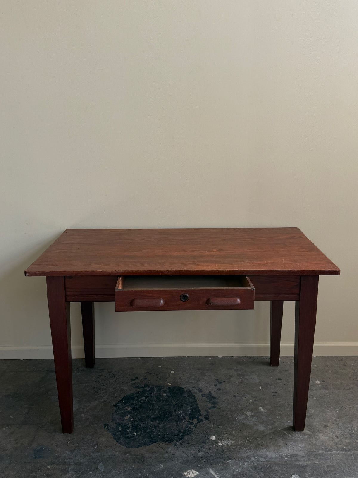 Golden oak library table