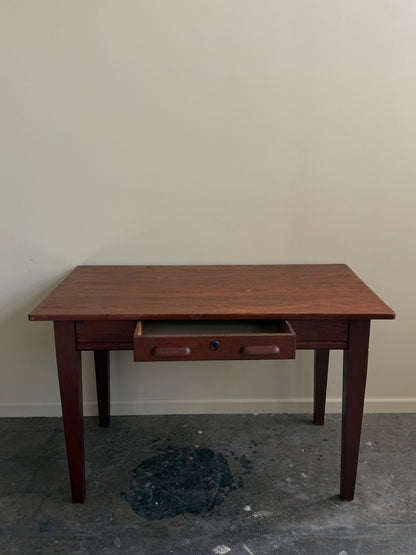 Golden oak library table