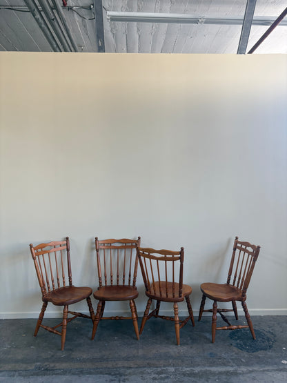 Nichols & Stone maple dining chairs. Sold in pairs.