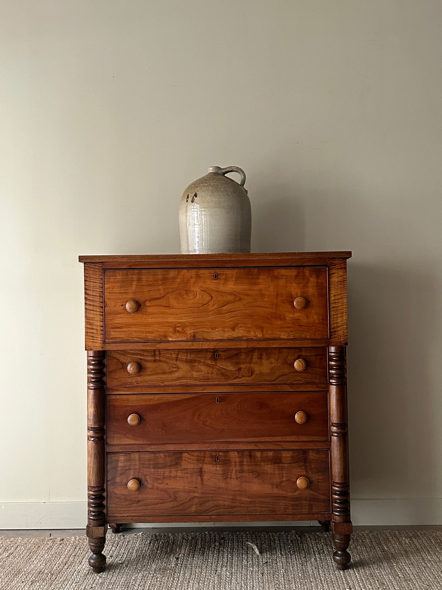 Tiger maple federal dresser