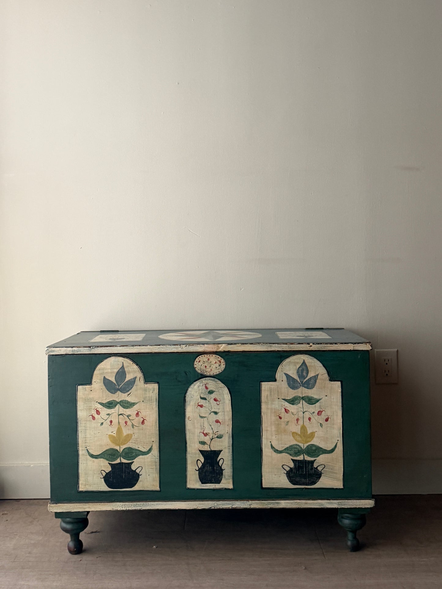Painted blanket chest