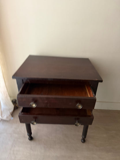 Pennsylvania Sheraton stained pine side table