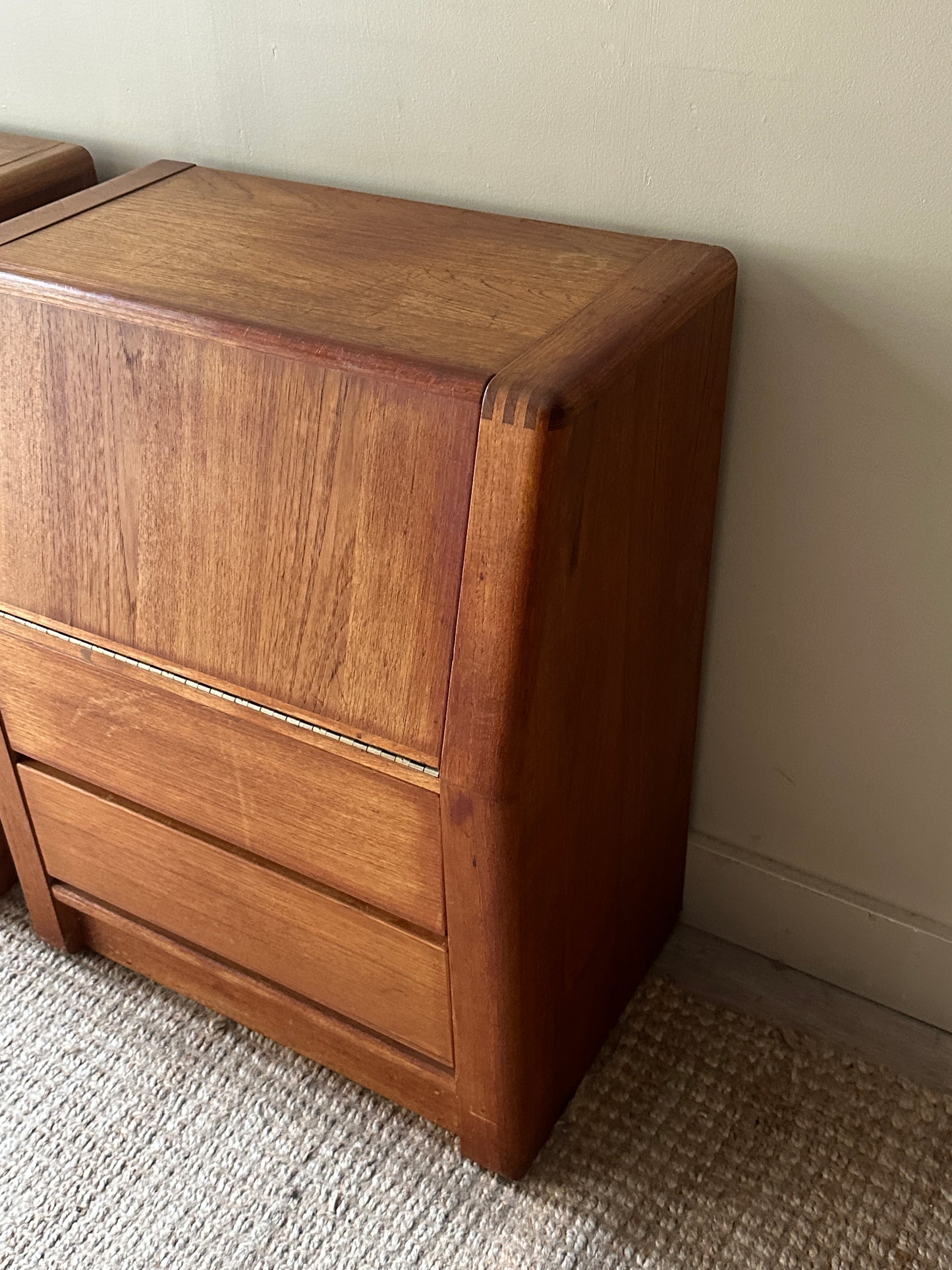 Oak side tables.