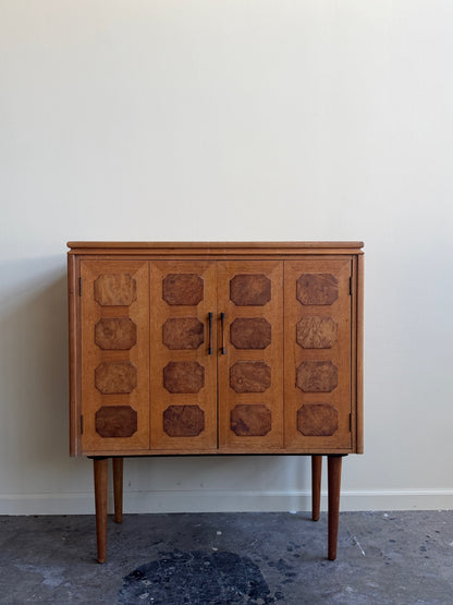 Burlwood cabinet