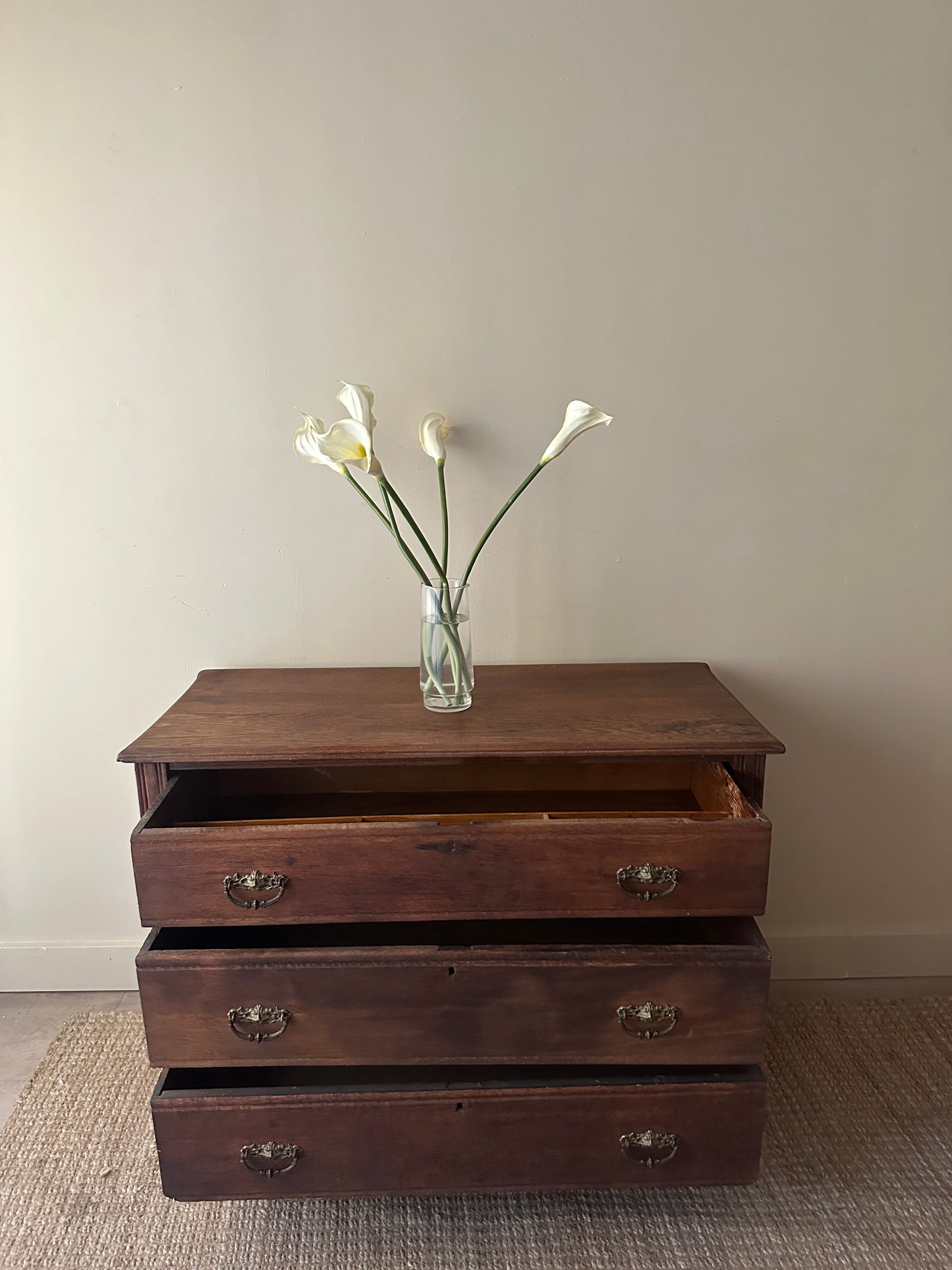 3 drawer oak dresser