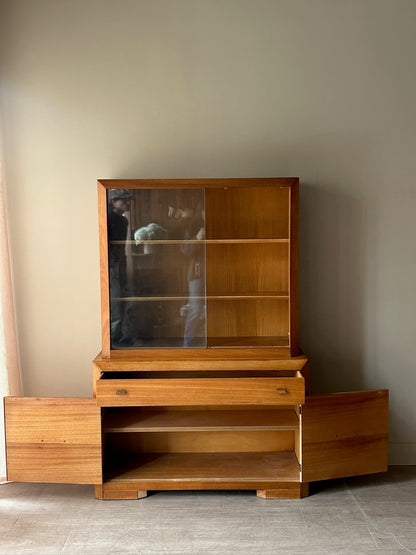 Walnut display hutch