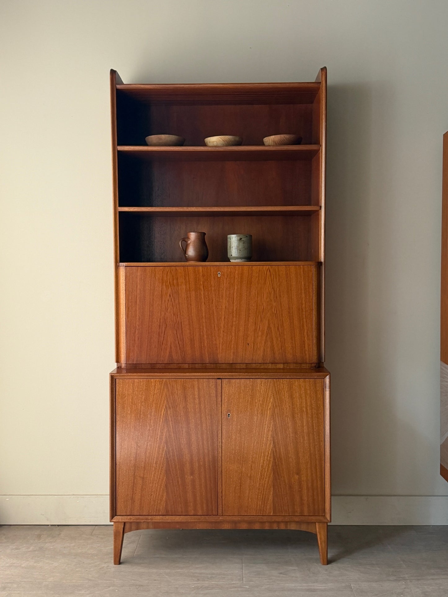 Johannesberg Swedish mahogany secretary hutch