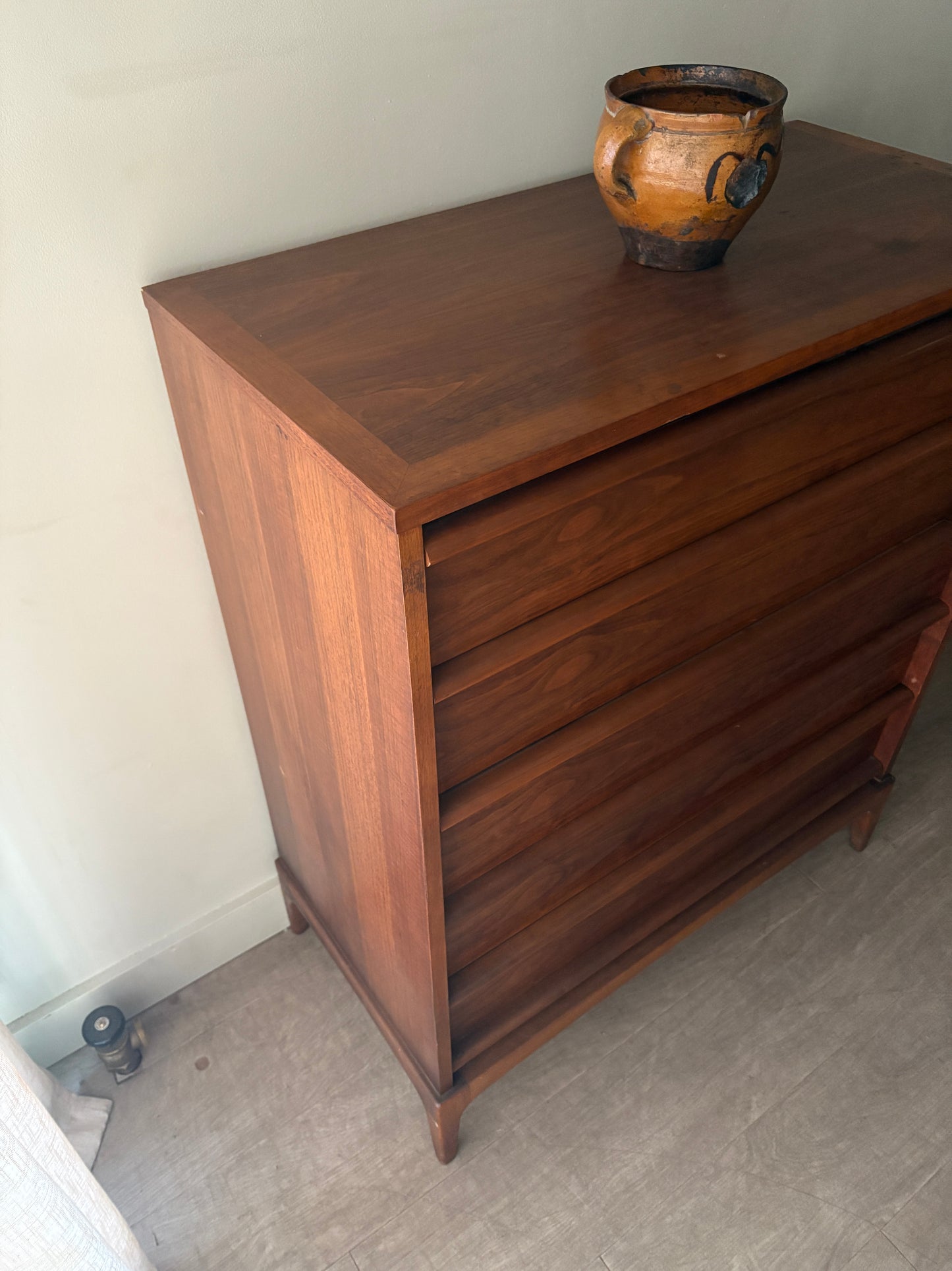Lane walnut tallboy dresser
