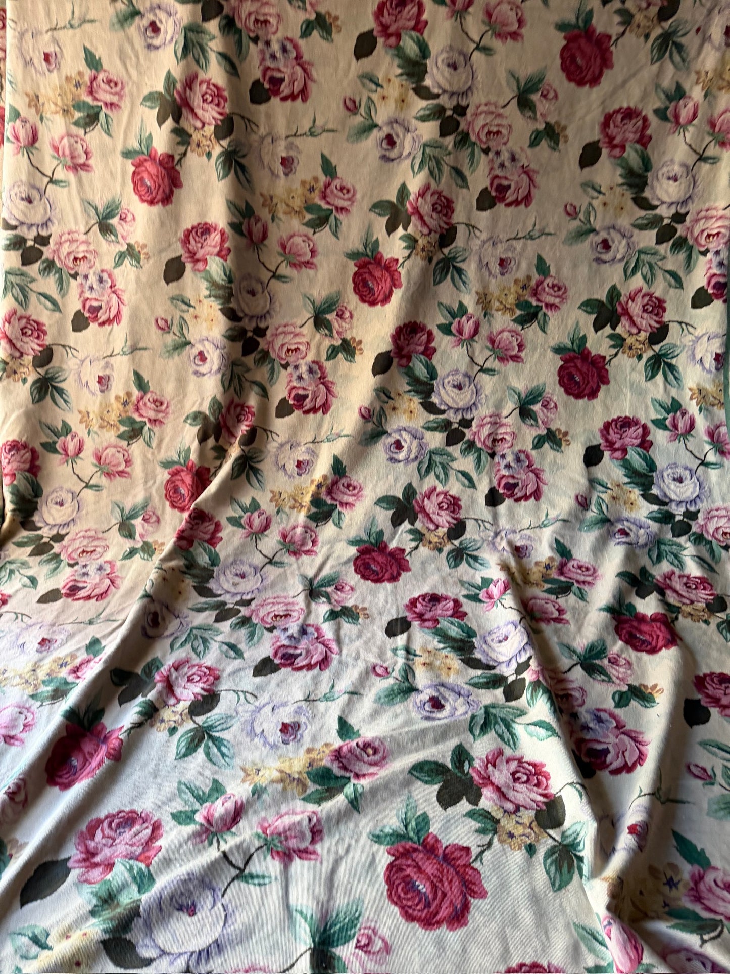 Rose patterned area rug
