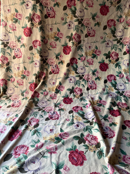 Rose patterned area rug