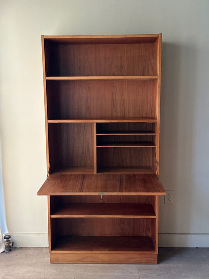 Teak secretary bookshelf