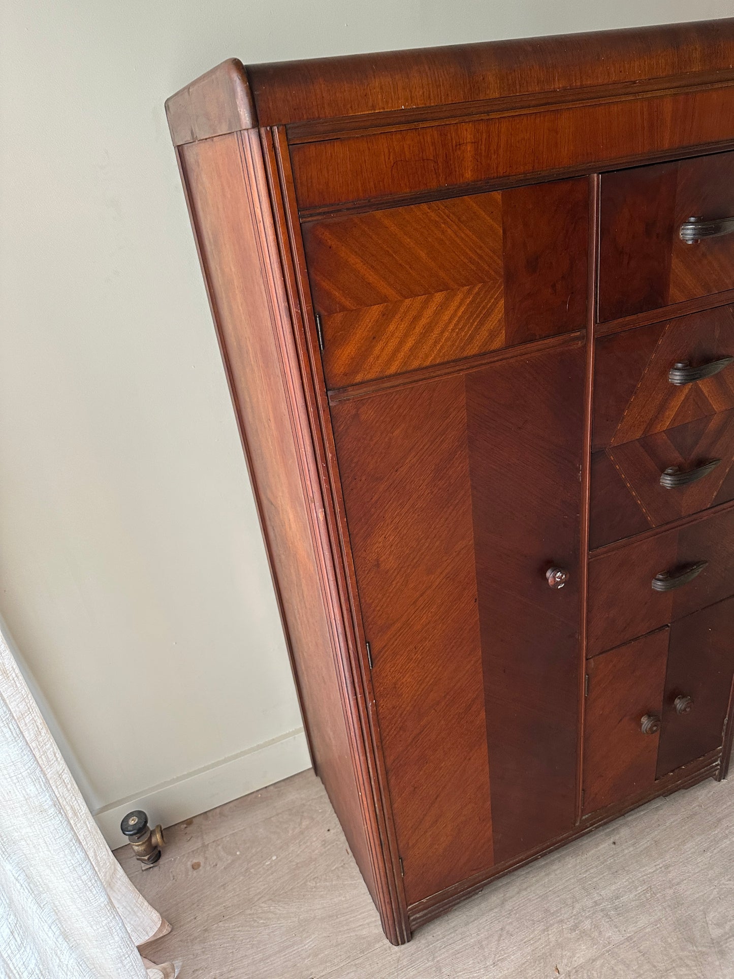 Art deco walnut side by side