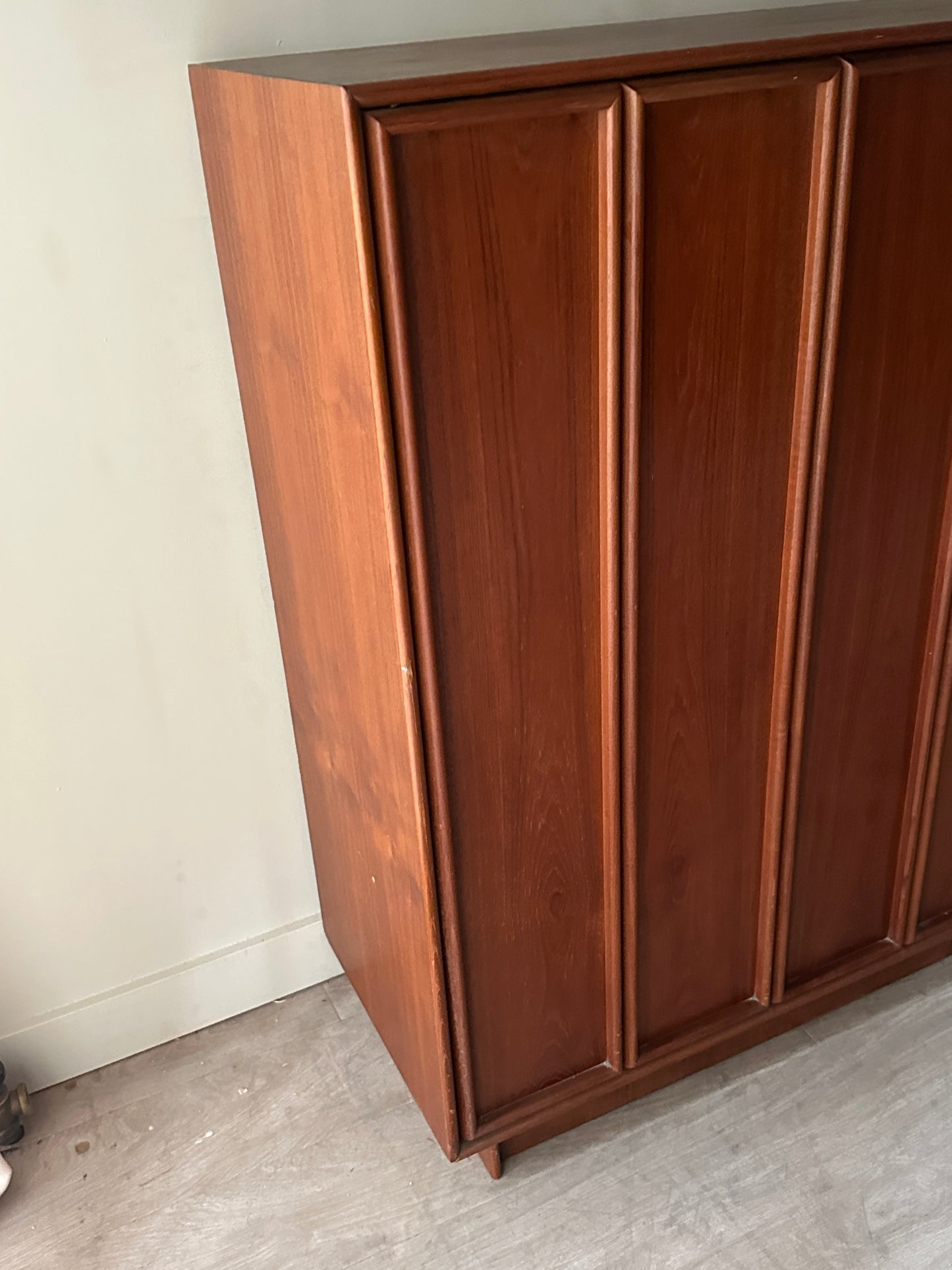 Teak tallboy cabinet