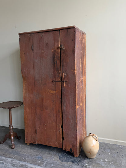Painted pine wardrobe