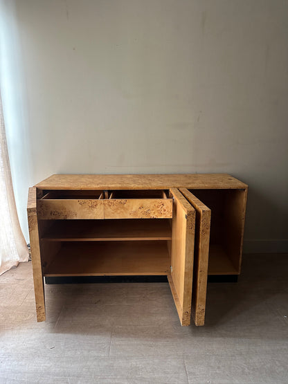 Burlwood credenza