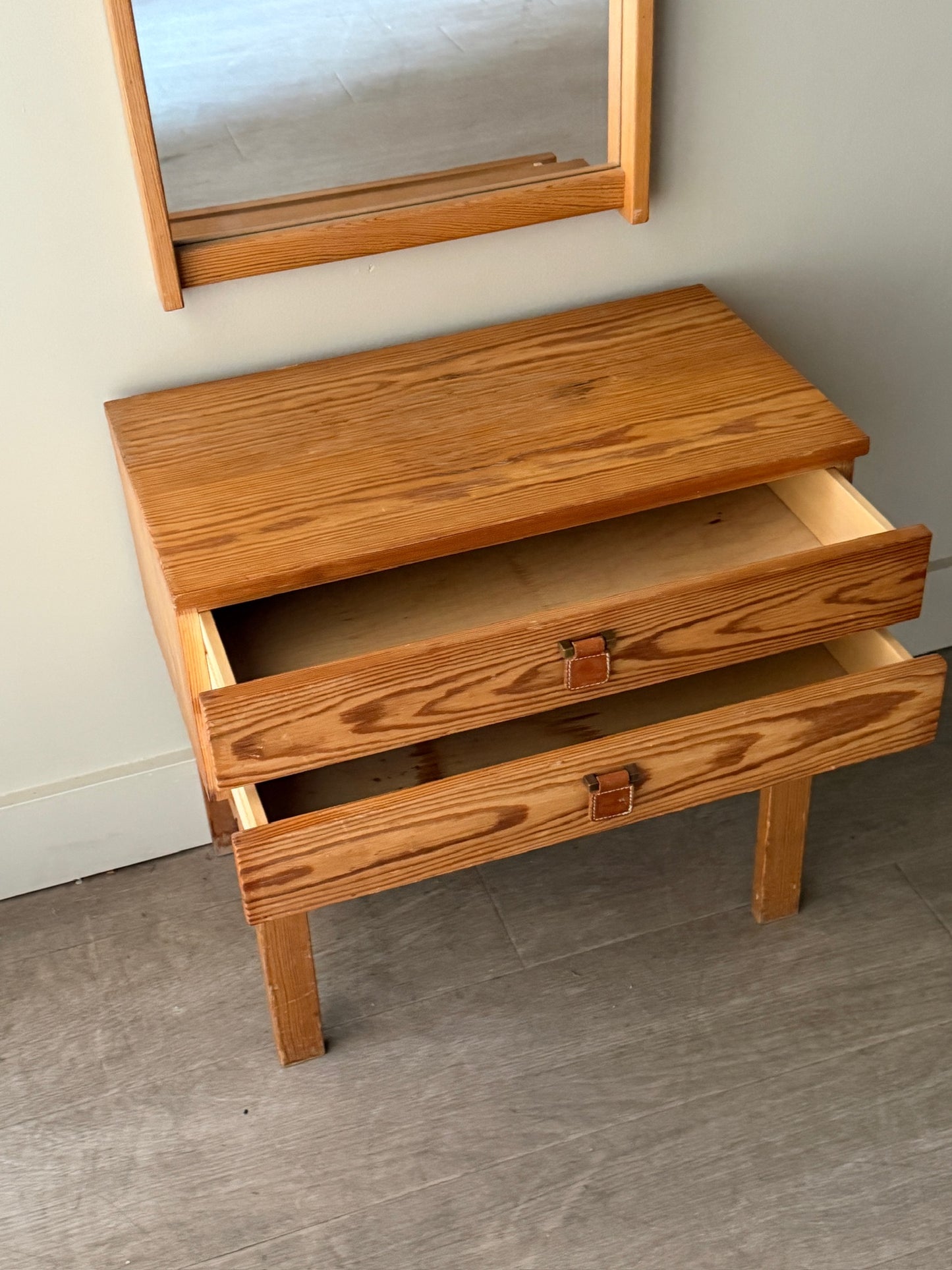 Sigurd Goransson pine console & mirror