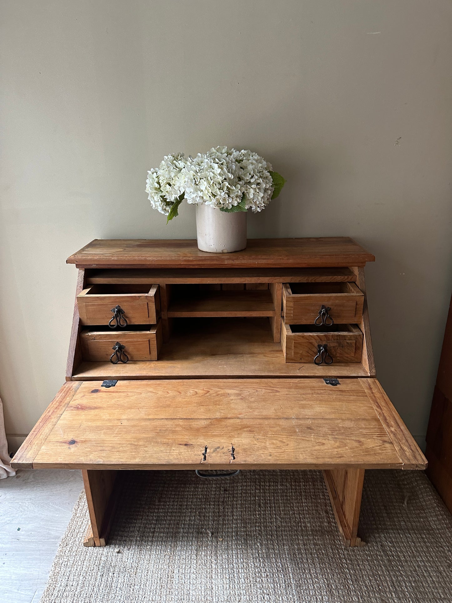 Pine secretary desk