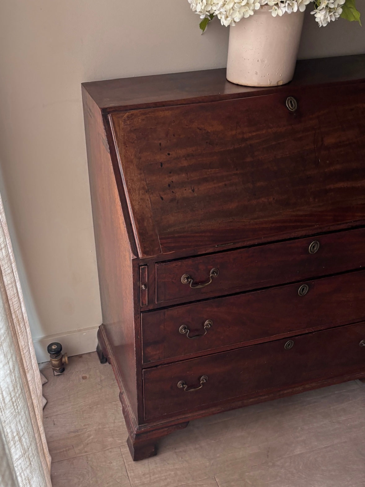 English mahogany secretary dresser