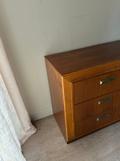 Walnut 9 drawer dresser