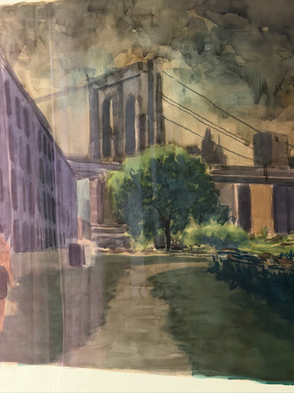 Brooklyn cityscape by Gang Qian (b. 1958)
