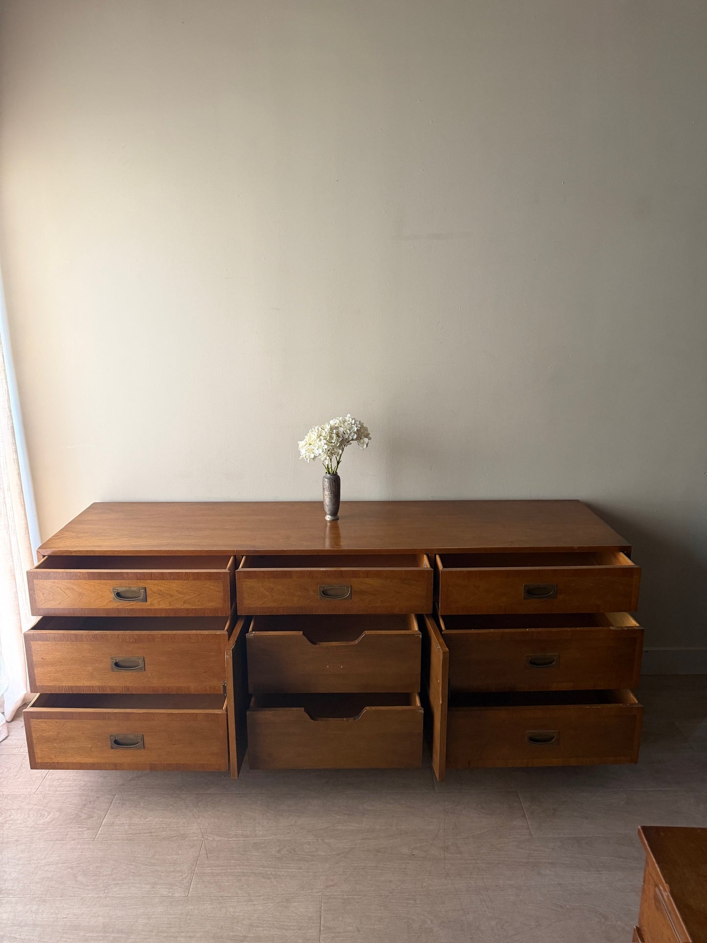 Walnut campaign dresser