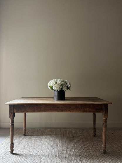 Pine farmhouse dining table