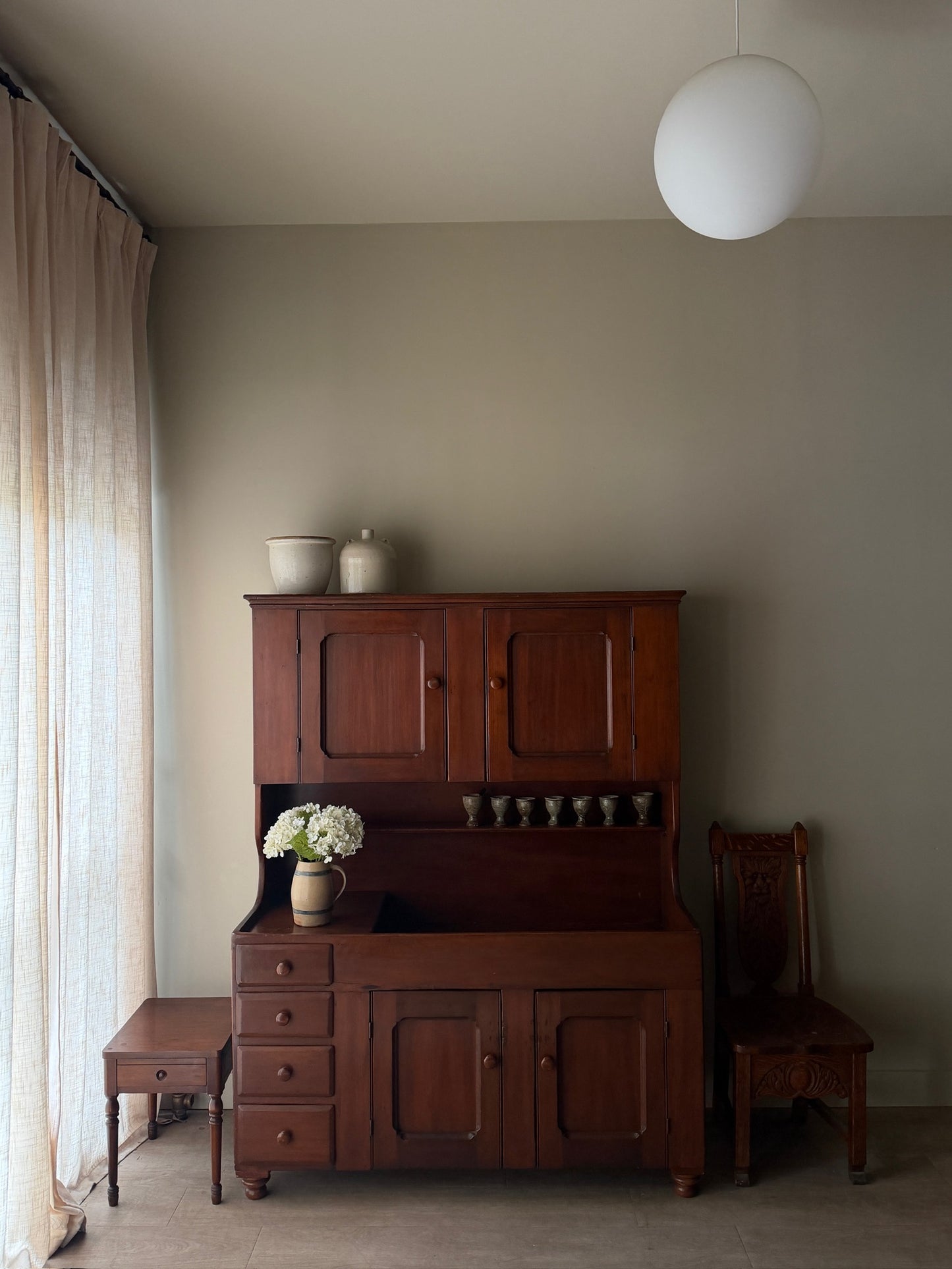Pennsylvania Federal cherry high back dry sink