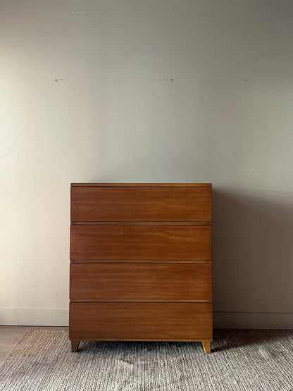 Walnut four drawer dresser