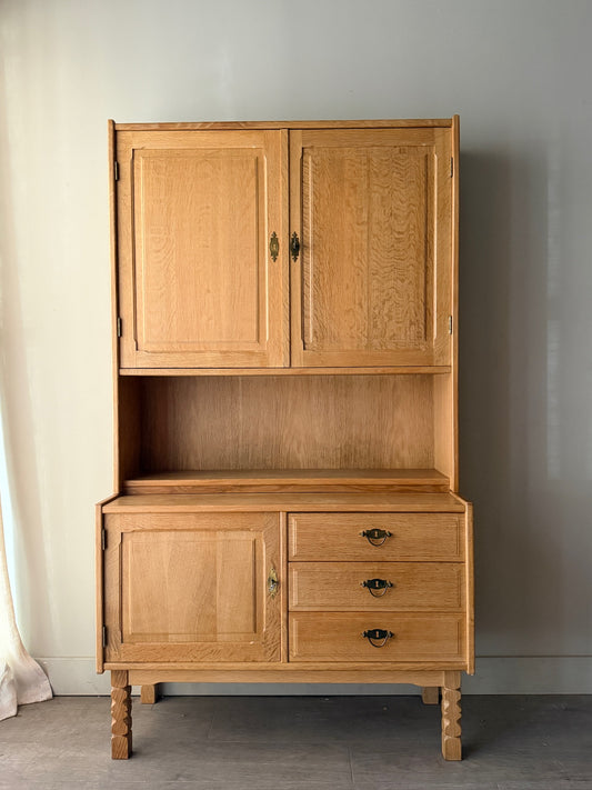 Danish oak hutch with drawers