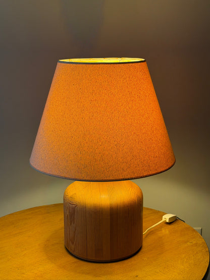 Scandinavian pine table lamp