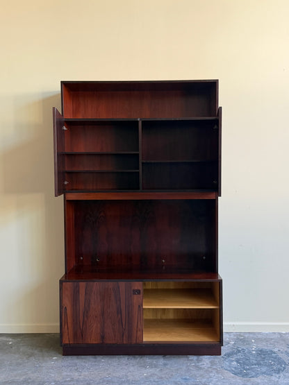 Danish rosewood bookcase cabinet