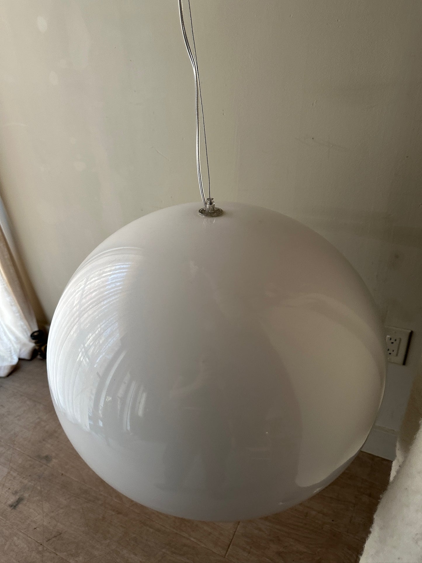 Scandinavian acrylic globe pendant light
